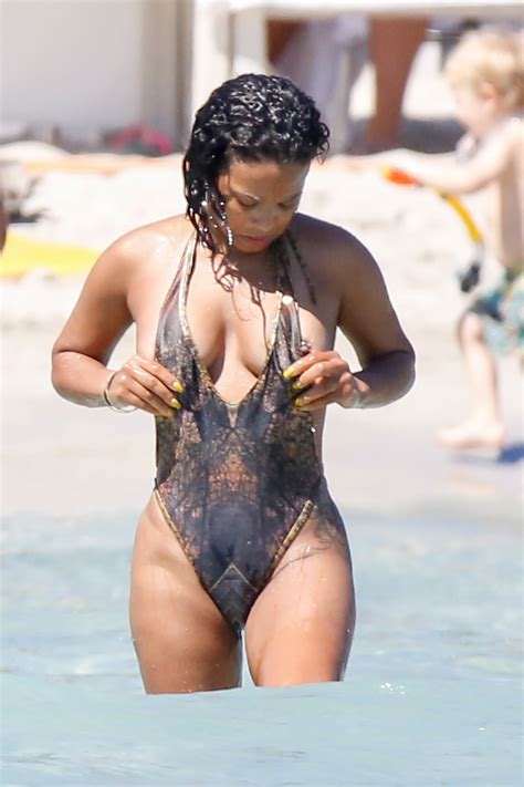 christina milian swimsuit nipple slip in ibiza 12 celebrity