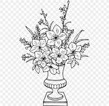 Vase Flower Coloring Book Drawing Save Favpng sketch template