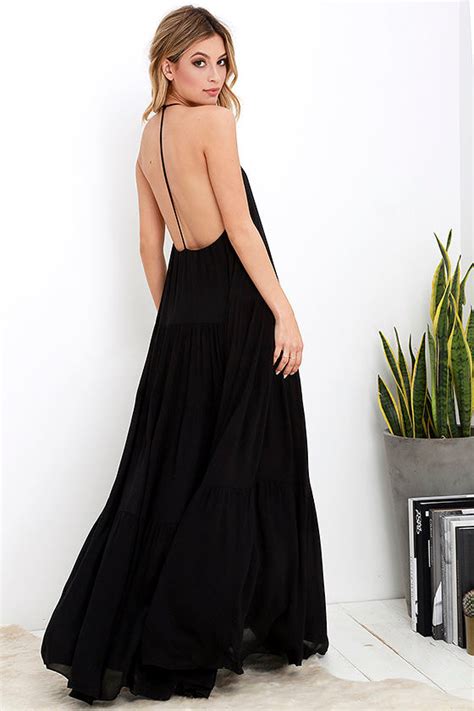 lovely black dress maxi dress backless maxi dress 74 00 lulus