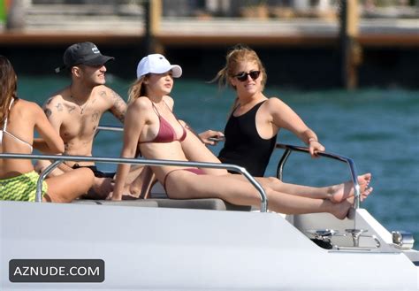 Gigi Hadid Sexy On Yacht With Brother Anwar Hadid And Some Friends In