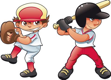 baseball field batting helmet vector hand drawn cartoon