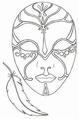 Carnaval Masque Coloriage Mascaras Masken Maszk Decoplage Pintar Plume Venezianische Sablon Mask Ausmalen Mandala Máscaras Masks Máscara Modelo Masques Maskara sketch template
