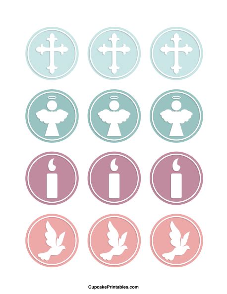 printable christening cupcake toppers