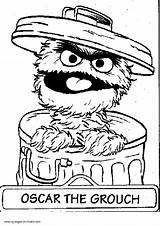 Oscar Coloring Grouch Sesame Street Pages Printable Print Drawing Sheets Template Elmo Cartoon Kids Color Letter Google Characters Result Look sketch template