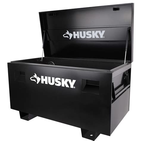 Husky 48 In W X 24 In D Steel Job Site Tool Box In Black H48jsb The