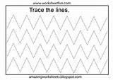 Tracing Preschool Zig Zag Worksheetfun Zigzag sketch template
