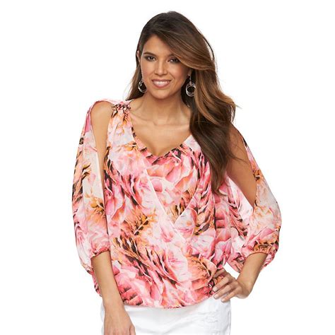 Women S Jennifer Lopez Print Cold Shoulder Top Cold Shoulder Top