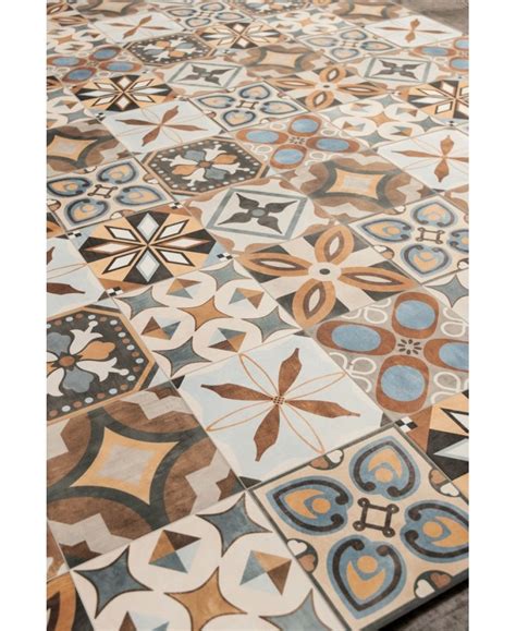 Carrelage Cuisine Patchwork Mix Color Imitation Carreau Ciment 20x20 Cm