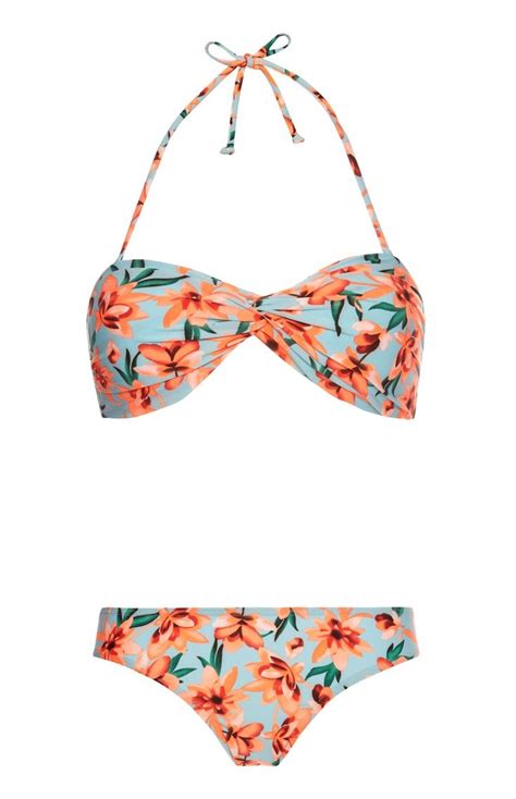 Bikinis Image By Emily Paige Skaar On Outfit Coral Blue Floral Prints