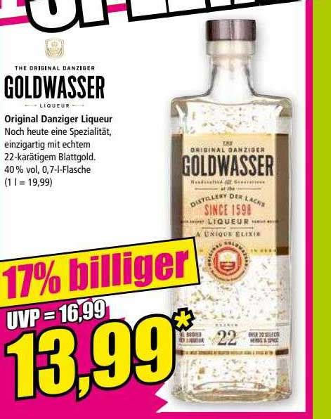 goldwasser original danziger liqueur angebot bei norma prospektede