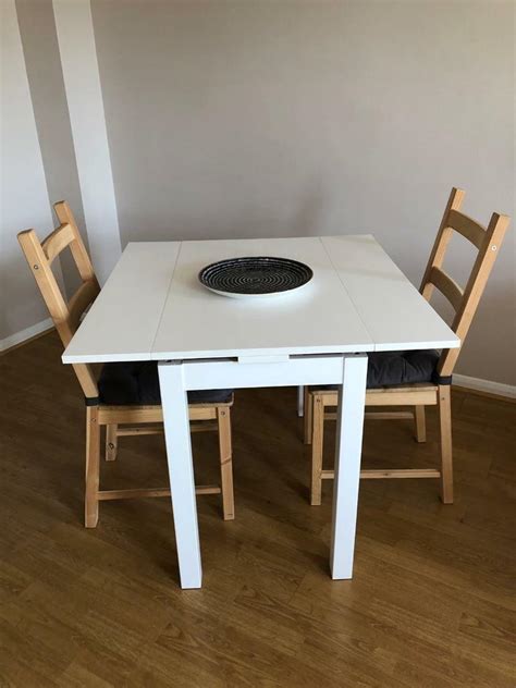 ikea small extending dining table  chairs  ashford surrey gumtree