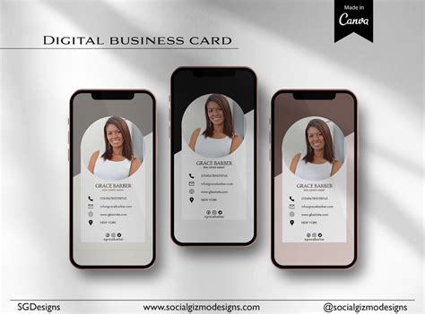 digital business card template virtual business card digital  custom business card