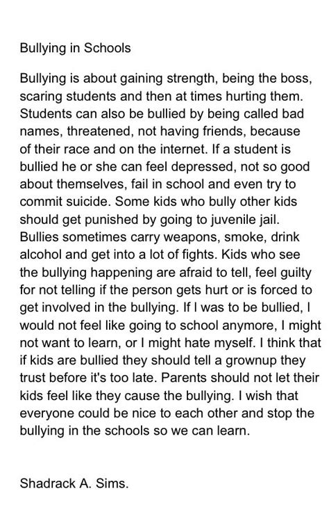 bullying essay lukisan