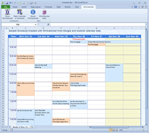 wincalendar excel calendar creator  holidays