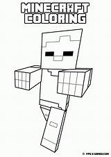 Minecraft Coloring Steve Pages Print Zombie Visit Amazing Characters sketch template