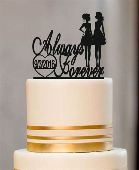 same sex cake topper lesbian cake topper mrs and mrs wedding cake topper wedding silhouette