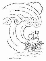 Coloring Pages Kids Colouring Wave Tsunami Template Drawings Pirate Printable sketch template
