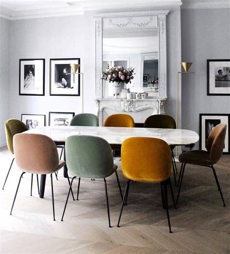 colored chairs accenting  dining space  decor aid chaircomedores scandinavian
