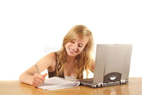 hard working college student stock image image  concentrate pretty