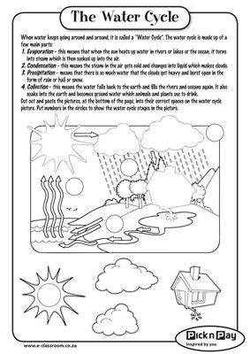 images  water cycle worksheets elementary grades printable