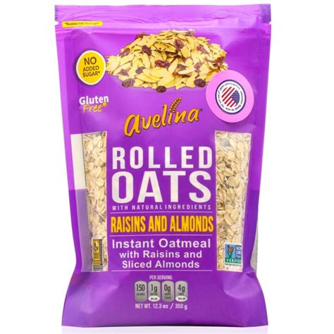 avelina instant rolled oats  raisins  almond  dealzdxb