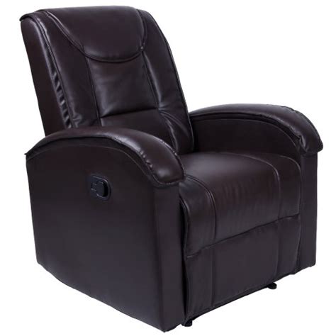 fauteuil relax en simili cuir dossier  repose pieds inclinables couleur au choix marron