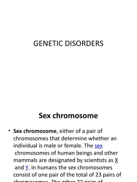 5 Genetic Disorders Pdf Genetic Disorder Sex