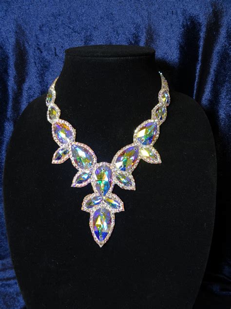 custom design swarovski stone necklace