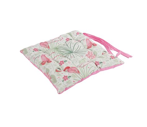 buy floral printed chair pad cushion set of 2 16 x16 inch online in