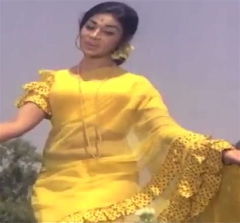 Frilled Saree Wearing Kannada Actress Kalpana In An Old Movie In 2020