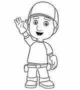 Handy Manny Coloring Pages Momjunction Cartoon sketch template