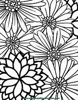 Breathing Calming Blossoms Tribal sketch template