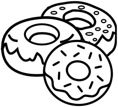 yummy donut coloring page  kids coloring home