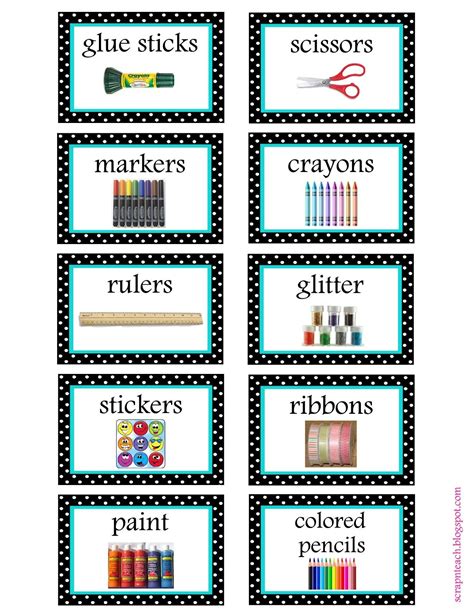 classroom labels  pictures  printables printable templates