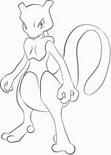 Mewtwo Coloring Pages Pokemon Shadow Clipart Library Mew Line Popular Template sketch template