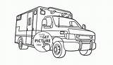Coloring Pages Rescue Vehicle Emergency Ambulance Truck Kids Vehicles Wuppsy Transportation Printable sketch template