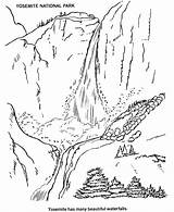 Coloring National Park Parks Pages Yosemite Falls Usa Printables Dome Half Glacier Color Adult Places Sheets Sequoia Book Space Landscapes sketch template