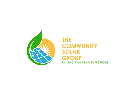 professional modern business logo design   community solar group tcsg bringing power