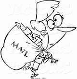 Mail Outlined Toonaday sketch template