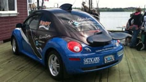whale car promotes fundy ecosystem cbc news