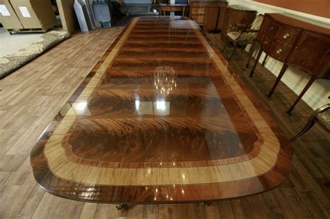 extra large  long mahogany dining room table   leaves lh