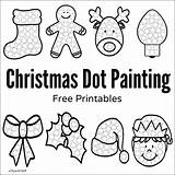Dot Christmas Painting Printables Bingo Activities Worksheets Preschool Marker Coloring Pages Kids Printable Theresourcefulmama Holiday Toddlers Kid Markers Kindergarten Activity sketch template