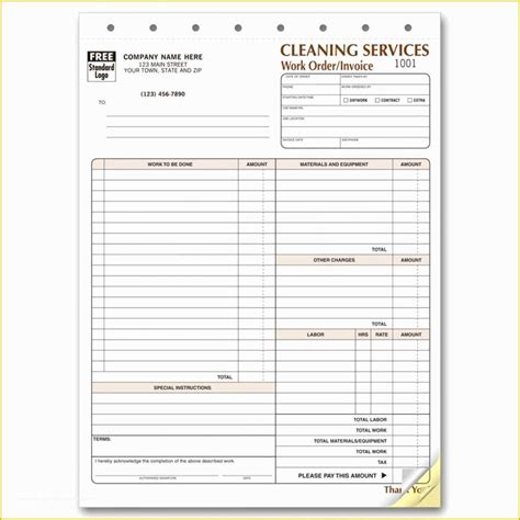 cleaning service template   cleaning service invoice forms