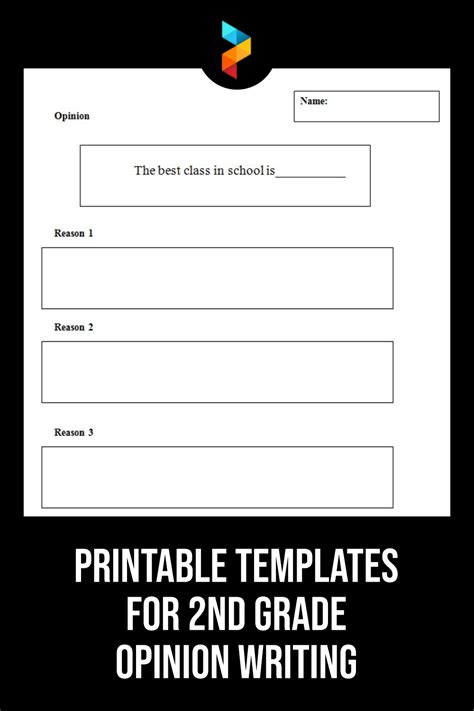 printable templates   grade opinion writing