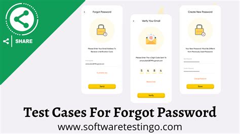 forgot password test cases   login page