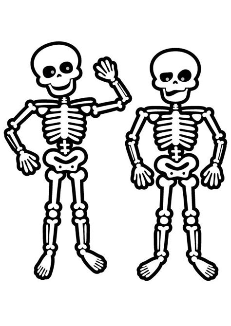 printable halloween skeleton coloring page