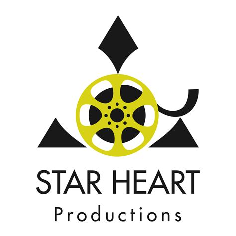 professional bold film production logo design  star heart