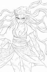 Nezuko Line Kimetsu Color Yaiba Lineart Base Deviantart Coloring Pages Psd Demon Slayer Drawing Anime Drawings Sketch Haikyuu Manga Girl sketch template