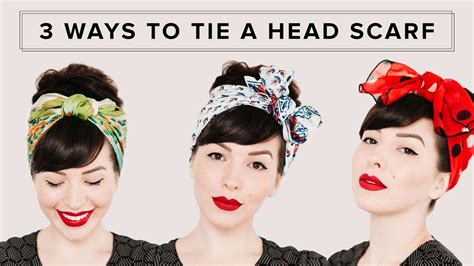 ways  tie  head scarf hair tutorial youtube