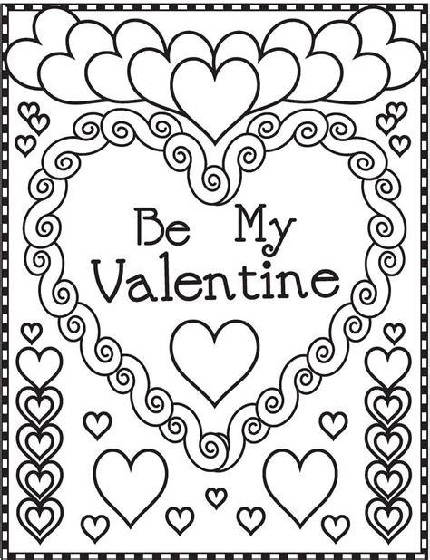 valentine printable coloring pages